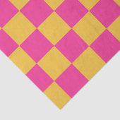 Pink and Yellow Checkerboard Seidenpapier (Detail)
