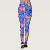 Pink and Yellow Floral Leggings (Rückseite)