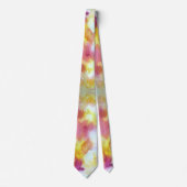 Pink and Yellow Flow H Pattern Krawatte (Vorderseite)