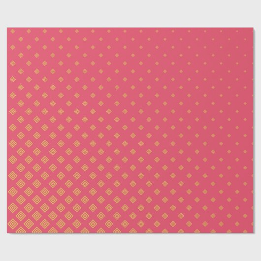 Pink and yellow geometric wrapping paper geschenkpapier (Flach)