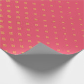 Pink and yellow geometric wrapping paper geschenkpapier (Ecke)