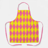 Pink and Yellow Harlequin Checkered Design  Schürze (Vorderseite)