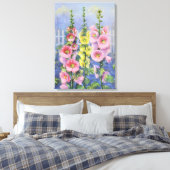 Pink and Yellow Hollyhock von Cargill, 1937 Leinwanddruck (Insitu (Schlafzimmer))