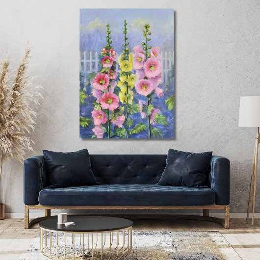 Pink and Yellow Hollyhock von Cargill, 1937 Leinwanddruck