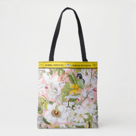 Pink and Yellow Mariposa Personalized Tote Bag Tasche