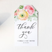 Pink and Yellow Ranunculus Kinderdusche Vielen Dan Geschenkanhänger