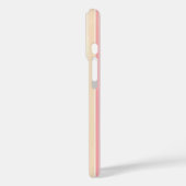 Pink and Yellow Striped Case-Mate iPhone Hülle (Rückseite / Links)