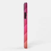 Pink and Yellow Striped Case-Mate iPhone Hülle (Hinten/Rechts)
