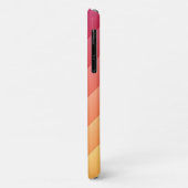 Pink and Yellow Striped Case-Mate iPhone Hülle (Hinten/Links)