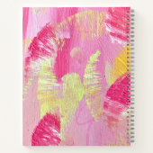 Pink and Yellow Wings Abstract Art Spiral Notebook Notizblock (Rückseite)