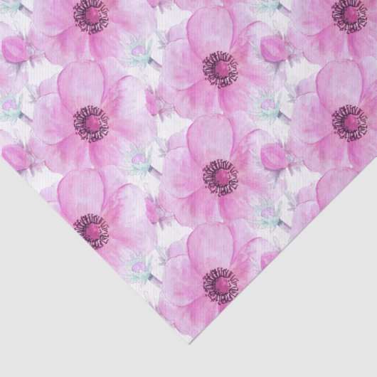 Pink-Anemon-Stoffpapier Seidenpapier (Detail)