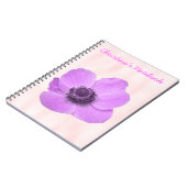 Pink Anemone Anpassbare Notebooks Notizblock (Linke Seite)