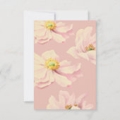 Pink Anemone Beerdigung Danke Karte, Beileid Mitteilungskarte (Rückseite)