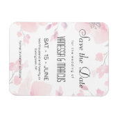 Pink Anemone Bloral Wedding Save the Date Magnet (Horizontal)
