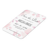 Pink Anemone Bloral Wedding Save the Date Magnet (Linke Seite)