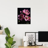 Pink Anemone Blume Art Print Poster (Heimbüro)