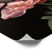 Pink Anemone Blume Art Print Poster (Ecke)