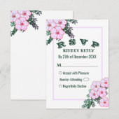 Pink Anemone Greenerity Blumenzwiebelkarte RSVP Ca (Vorne/Hinten)