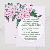 Pink Anemone Grüne Blumenzwiebeleinladung Einladung (Vorne/Hinten)