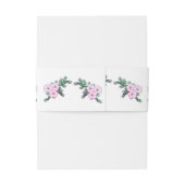 Pink Anemone Grüne Floral Wedding Bands Einladungsbanderole (Rückseitenbeispiel)