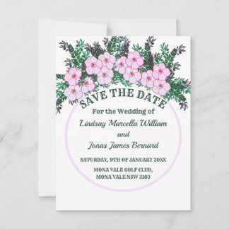 Pink Anemone Grünpflanzen Save the Date Blütenpfla