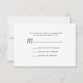 Pink Anemone Moderne Wedding R.S.V.P. RSVP Karte (Rückseite)