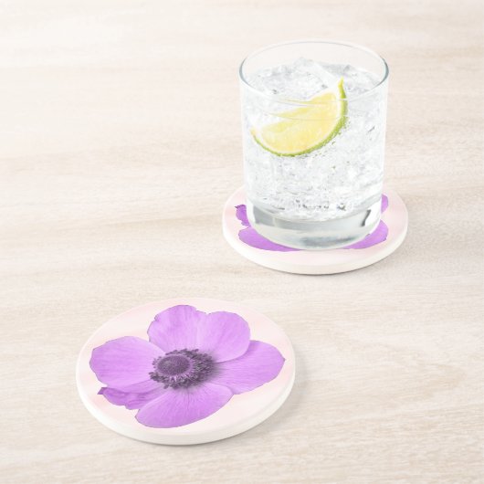 Pink Anemone Untersetzer (Seite)