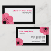Pink-Anemonen-AllzweckVisitenkarte Visitenkarte (Vorne/Hinten)