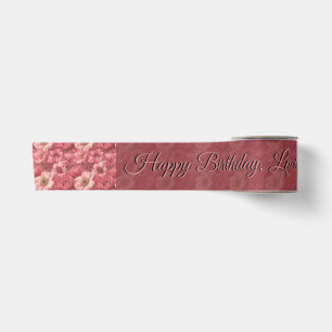 Pink Anemonen Thema Weiblicher Geburtstag Party Satinband