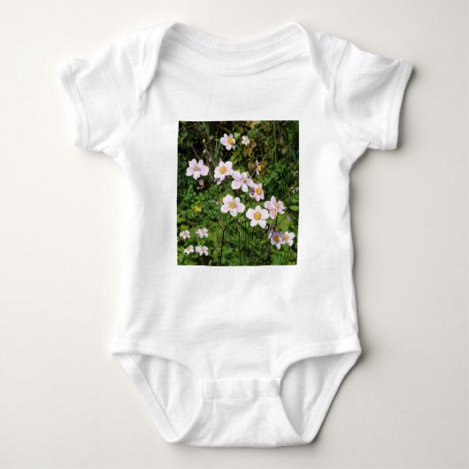 Pink Anemones Baby Strampler (Vorderseite)
