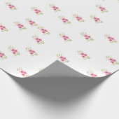Pink Anemones Wrapping Paper Geschenkpapier (Ecke)