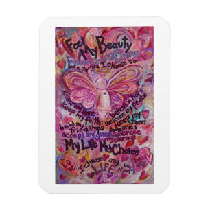Pink Angel Cancer Gedicht Art Magnet