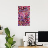 Pink Angel Cancer Gedicht Art Print Poster (Heimbüro)