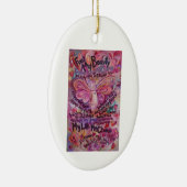 Pink Angel Cancer Gedicht Kunst Geschenk Ornament (Rechts)