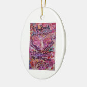 Pink Angel Cancer Gedicht Kunst Geschenk Ornament (Links)