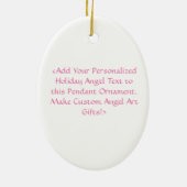 Pink Angel Cancer Gedicht Kunst Geschenk Ornament (Hinten)