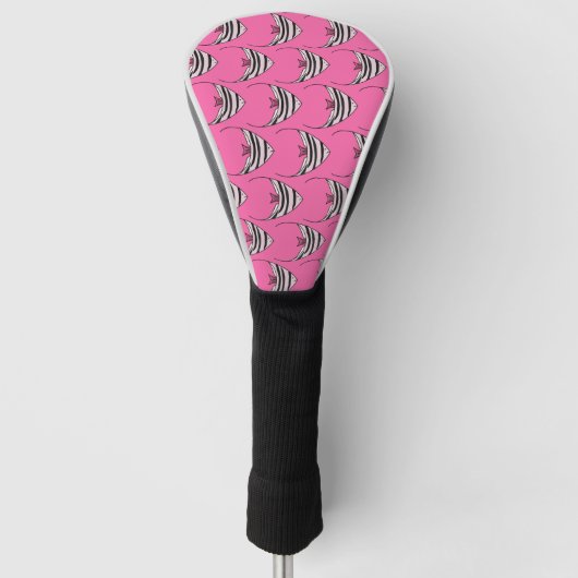 Pink Angel Fish Golf Headcover (Vorderseite)