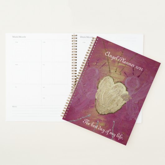 Pink angel gold heart planner planer (Anzeige)
