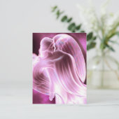 Pink Angel Postkarte (Stehend Vorderseite)