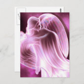 Pink Angel Postkarte (Vorne/Hinten)