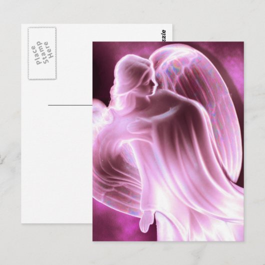 Pink Angel Postkarte (Vorne/Hinten)