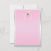 Pink Angel Teddy Bear Danke Baby Dusche (Rückseite)