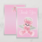 Pink Angel Teddy Bear Danke Baby Dusche (Vorne/Hinten)