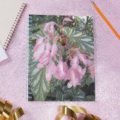 Pink Angel Wing Begonia Floral Notizblock