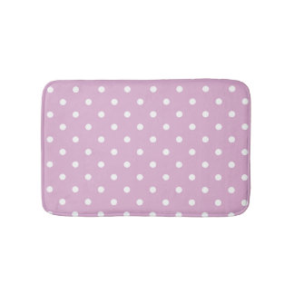 Pink-Angora-Polka-Punkte Badematte