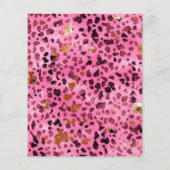 Pink Animal Print 21. Geburtstag Einladung (Rückseite)