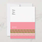 Pink Animal Print Birthday Einladung (Rückseite)