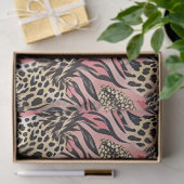 Pink Animal Print Fusion - Nahtloses Muster Seidenpapier (Geschenk)