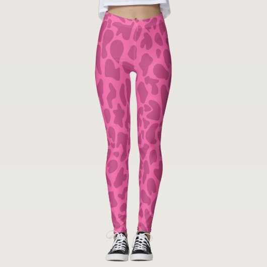 Pink Animal Print Leggings (Vorderseite)