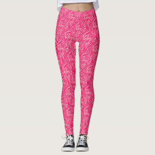 Pink Animal Print Tiger Streifen Leggings